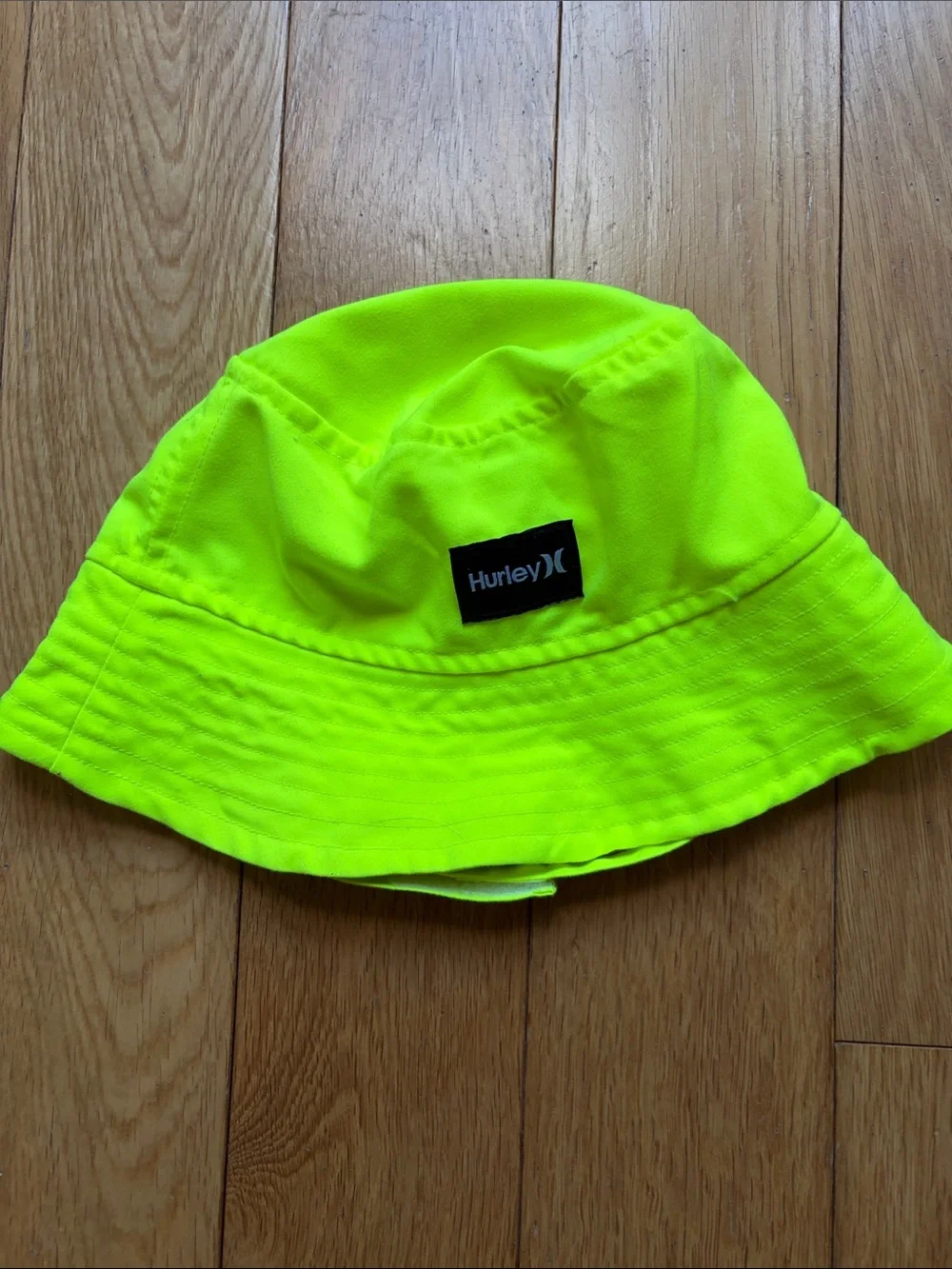 🦈Hurley Neon Yellow/White Kids Swim Rashguard Set with Bucket Hat